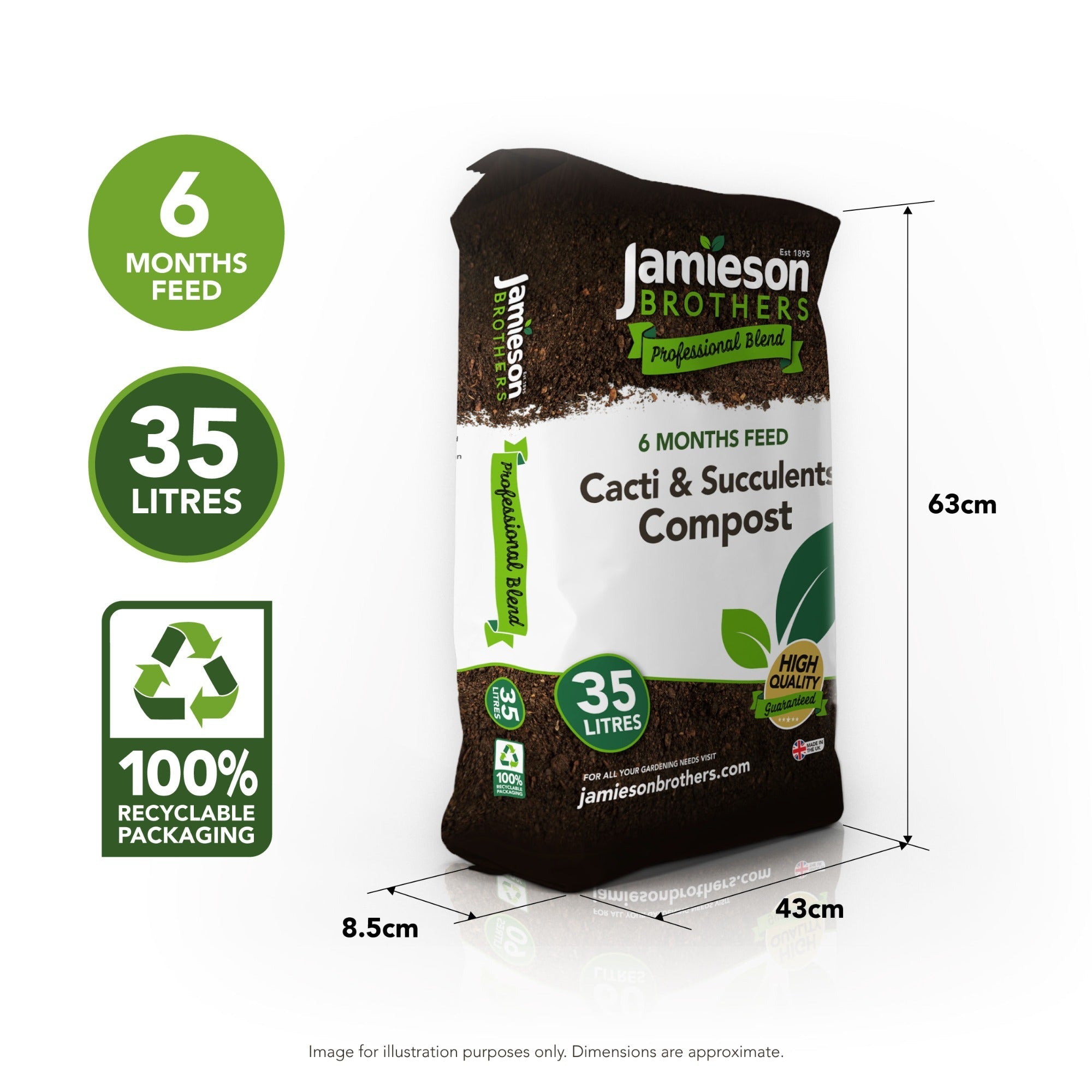 Cacti & Succulent Potting Compost Mix 35L By Jamieson Brothers