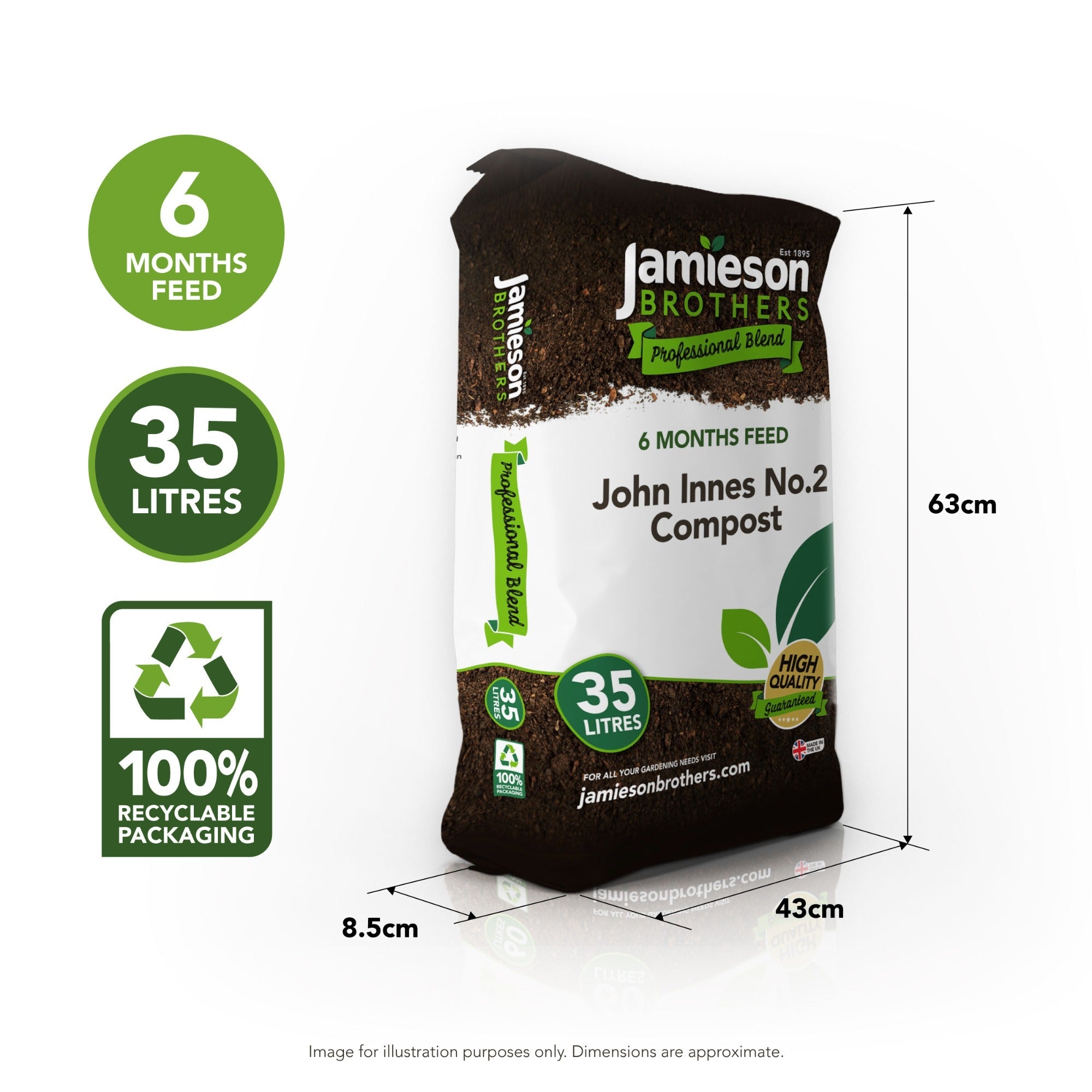 John Innes No.2 Compost 35L bag - By Jamieson Brothers